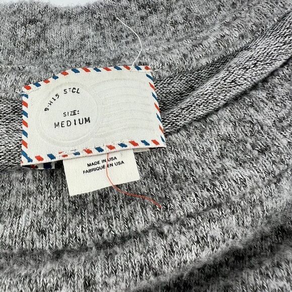 Anthropologie Postmark Gray Front Tie Dress Size Medium - Picture 3 of 4